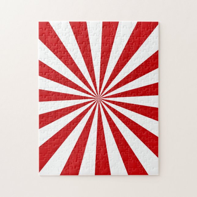 Puzzle Rayons d'art pop : rouge et blanc (Vertical)