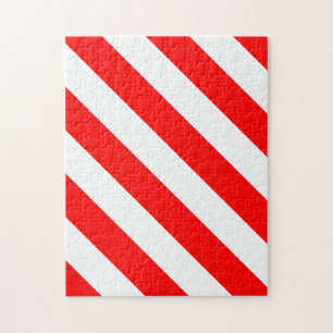 Puzzle Rayure Rouge Blanc Frustrante