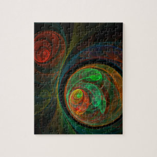 Puzzle Reborn Green Art Abstrait