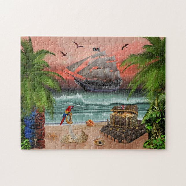 PUZZLE RECHERCHE DE TRÉSOR DE PIRATES (Horizontal)