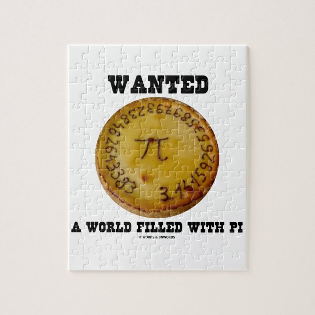 Puzzle Recherché un monde rempli de pi (humour de maths (Vertical)