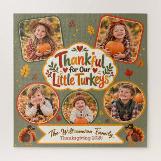 Puzzle Reconnaissants pour Nos Petits Dindes Famille Pers