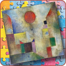PUZZLE - "Red Balloon" -Paul Klee Art 20x20
