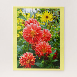 Puzzle Red Dahlias