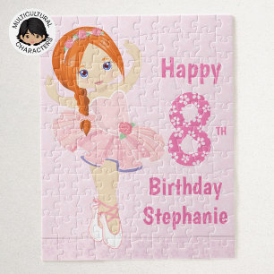 Puzzle Red Hair Ballerina Joyeux anniversaire