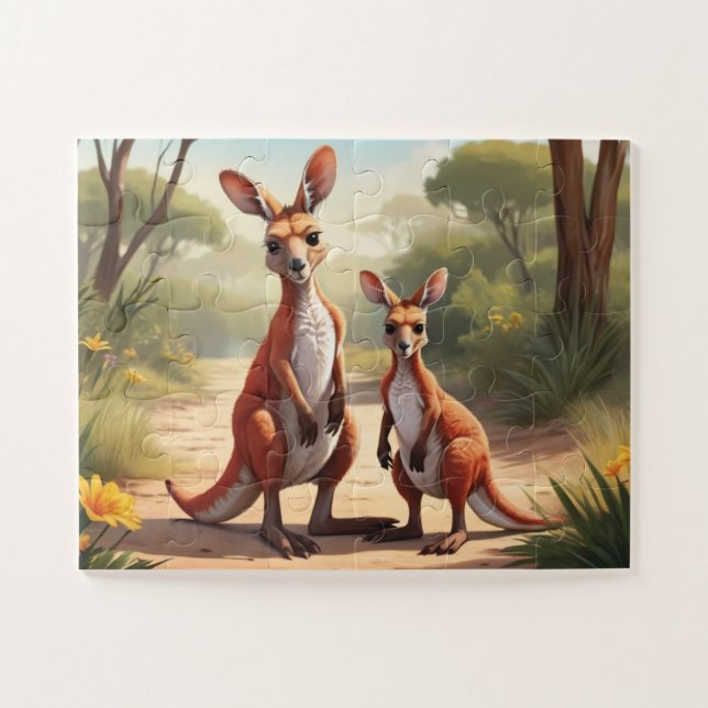 Puzzle Red Kangaroos australien (Horizontal)