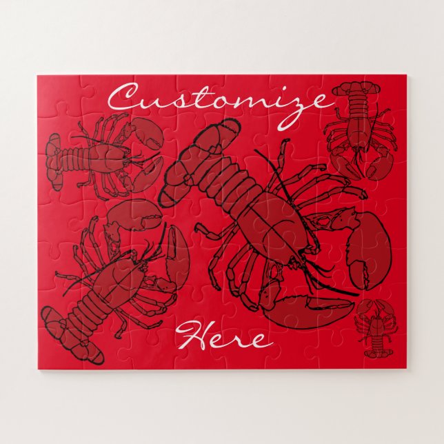Puzzle Red Maine Lobster Thunder_Cove (Horizontal)