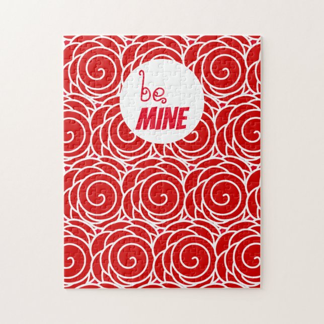 Puzzle Red Rose Be Mine Valentine Frustrant (Vertical)