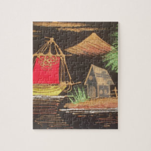 Puzzle Red Sailboat Paysage peinture à l'huile Imprimer