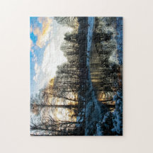 Puzzle “Reflejos de invierno en Bispingen”