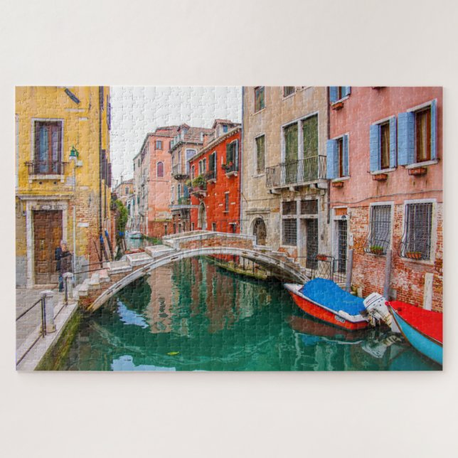 Puzzle Reflet romantique du canal de Venise, Italie (Horizontal)