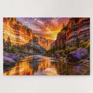 Puzzle Reflets du Golden Canyon Rivière de coucher de s