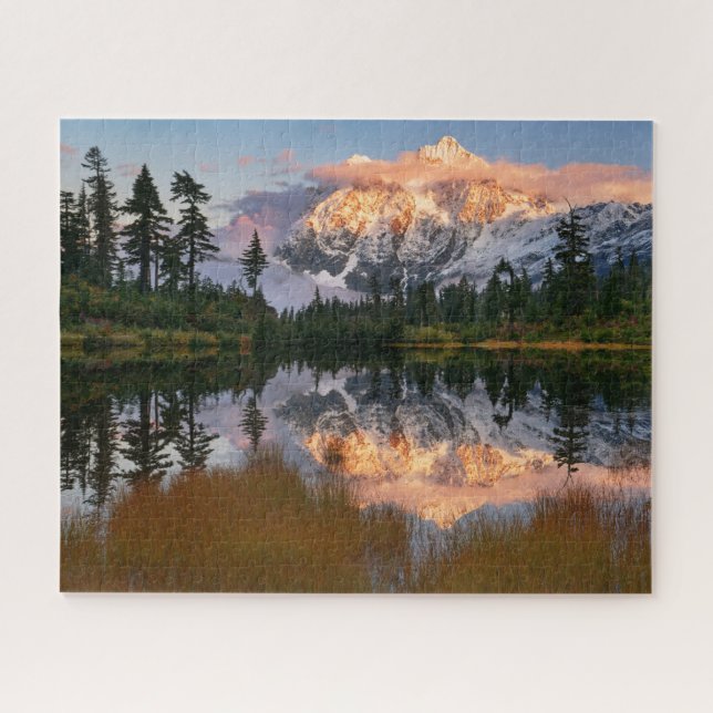 Puzzle Réflexion d'automne du Mont Shuksan sur le lac Pic (Horizontal)