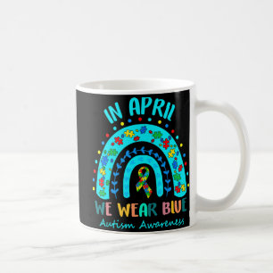 Puzzle Regenbogen im April tragen wir blauen Autis Kaffeetasse