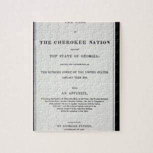 Puzzle région d'Anti-retrait, par nation cherokee, dans