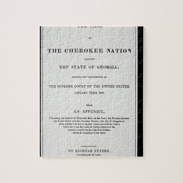 Puzzle région d'Anti-retrait, par nation cherokee, dans (Vertical)