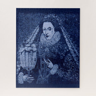 Puzzle Reine Elizabeth I en bleu