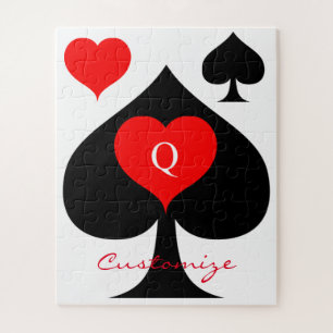 Puzzle Reine noire des pique Coeur rouge Thunder_Cove