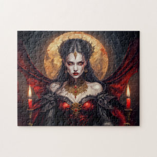 Puzzle Reine Vampire Sous Lune Éclatante