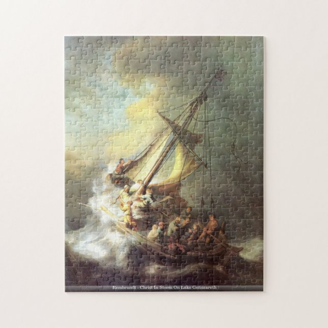 Puzzle Rembrandt - Christ dans la tempête sur le puz de (Vertical)