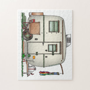 Puzzle Remorque en verre vintage mignonne de voyage de