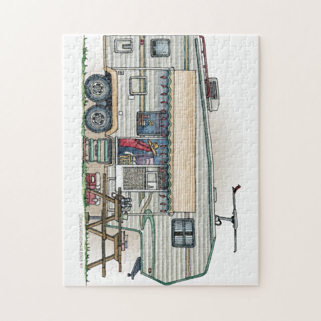 Puzzle Remorque mignonne de voyage de campeur de (Vertical)