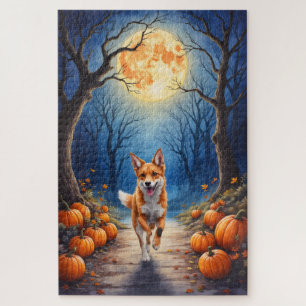 Puzzle Renard américain anglais Halloween Forêt ensorcelé