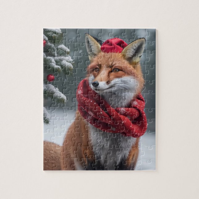 Puzzle Renard de Noël (Vertical)