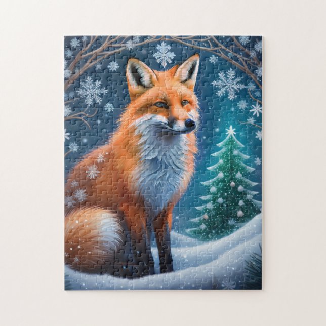 Puzzle Renard hivernal (Vertical)