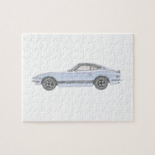 Puzzle Rendu de style crayon Blue Datsun 240Z