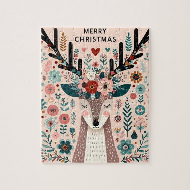 Puzzle “Renne de Noël“ (Vertikal)