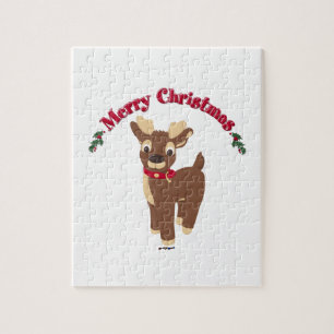 Puzzle Renne de Noël joyeux
