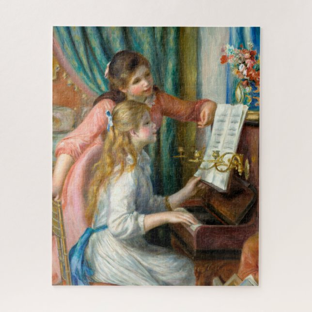 Puzzle Renoir Girls at the Piano impressionnist art (Vertical)
