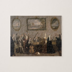 Puzzle Répétition d'un opéra, c.1709 (huile sur la toile)