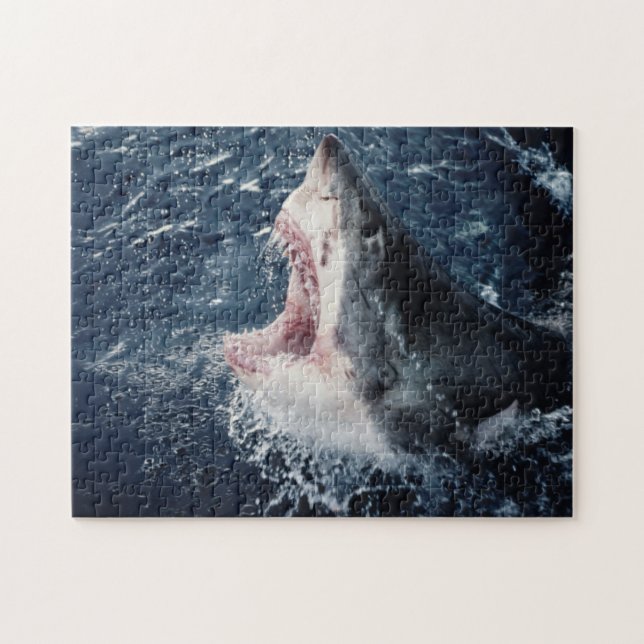 Puzzle Requin élevé bouche ouverte (Horizontal)