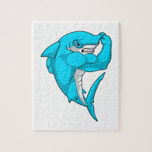 Puzzle requin-marteau en tant que culturiste au Bodybuild