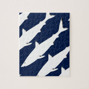 Puzzle requin sauvage blanc - animaux de mer