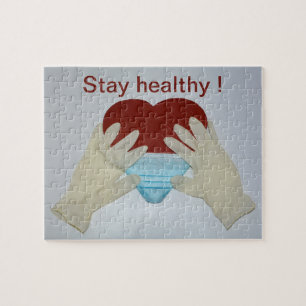 Puzzle Restez en bonne santé avec un masque