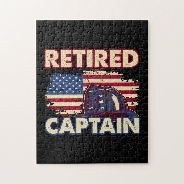 Puzzle Retraité American Firefighter Capitaine Retraite (Vertical)