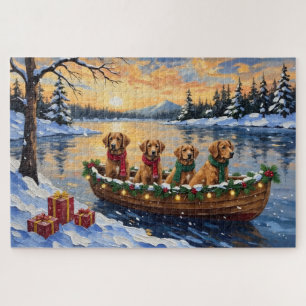 Puzzle Rétreiver de Nouvelle-Écosse qui Tolling Noël Bate