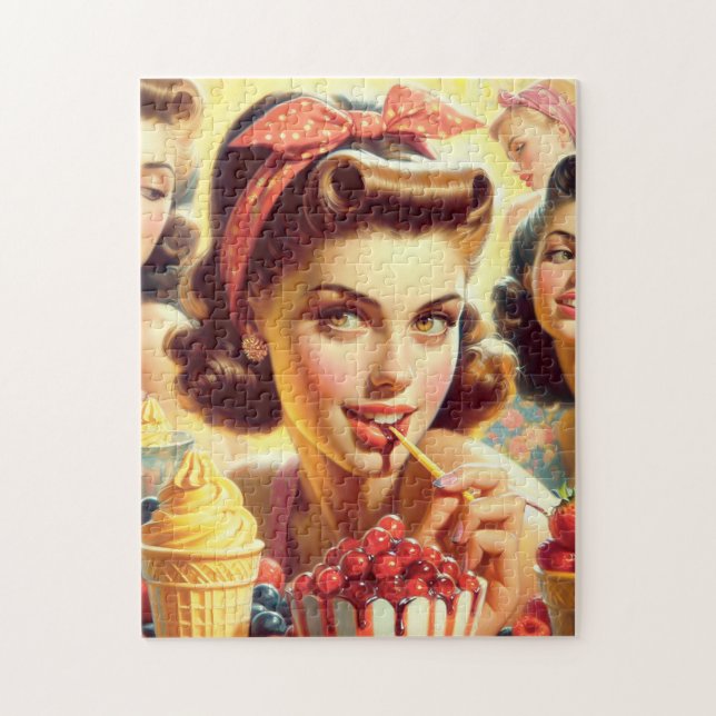 Puzzle Retro Candy Girls (Vertical)