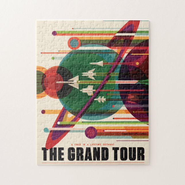 Puzzle Rétro casse-tête d'affiche de voyage de la NASA de (Vertical)