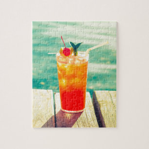 Puzzle Retro cocktail sunset pool bar