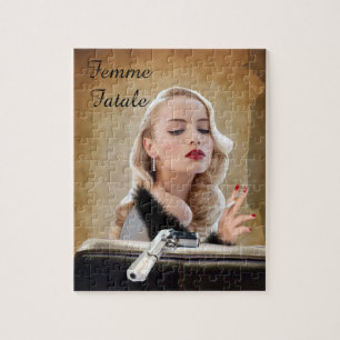 Puzzle Retro Femme Fatale Diva - Fumer et les armes à fe