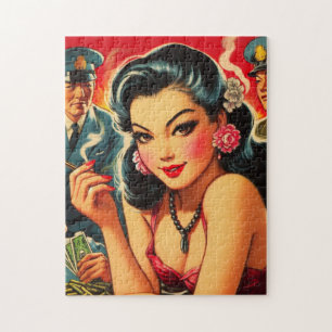 Puzzle Retro Oriental Girl