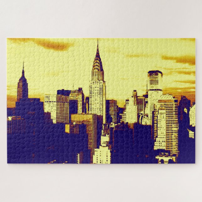 Puzzle Retro Pop Art New York (Horizontal)