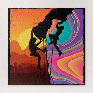 Puzzle Retro Rock Climbing Bouldering Wall