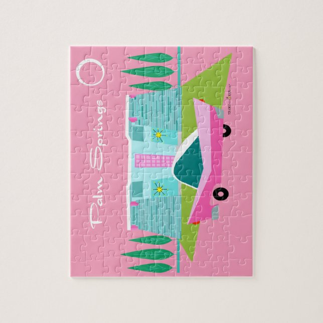 Puzzle Retro rose Palm Springs (Vertical)