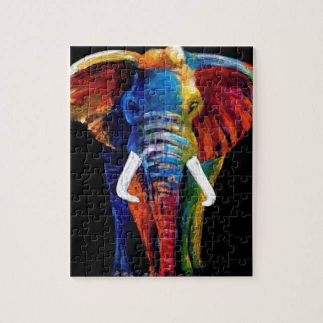 PUZZLE RÉTRO STYLE D'ÉLÉPHANT (Vertical)
