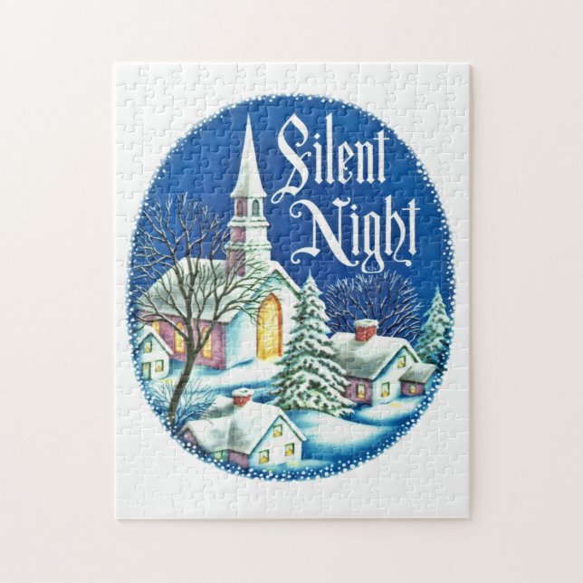 Puzzle rétro vintage de Noël (Vertical)